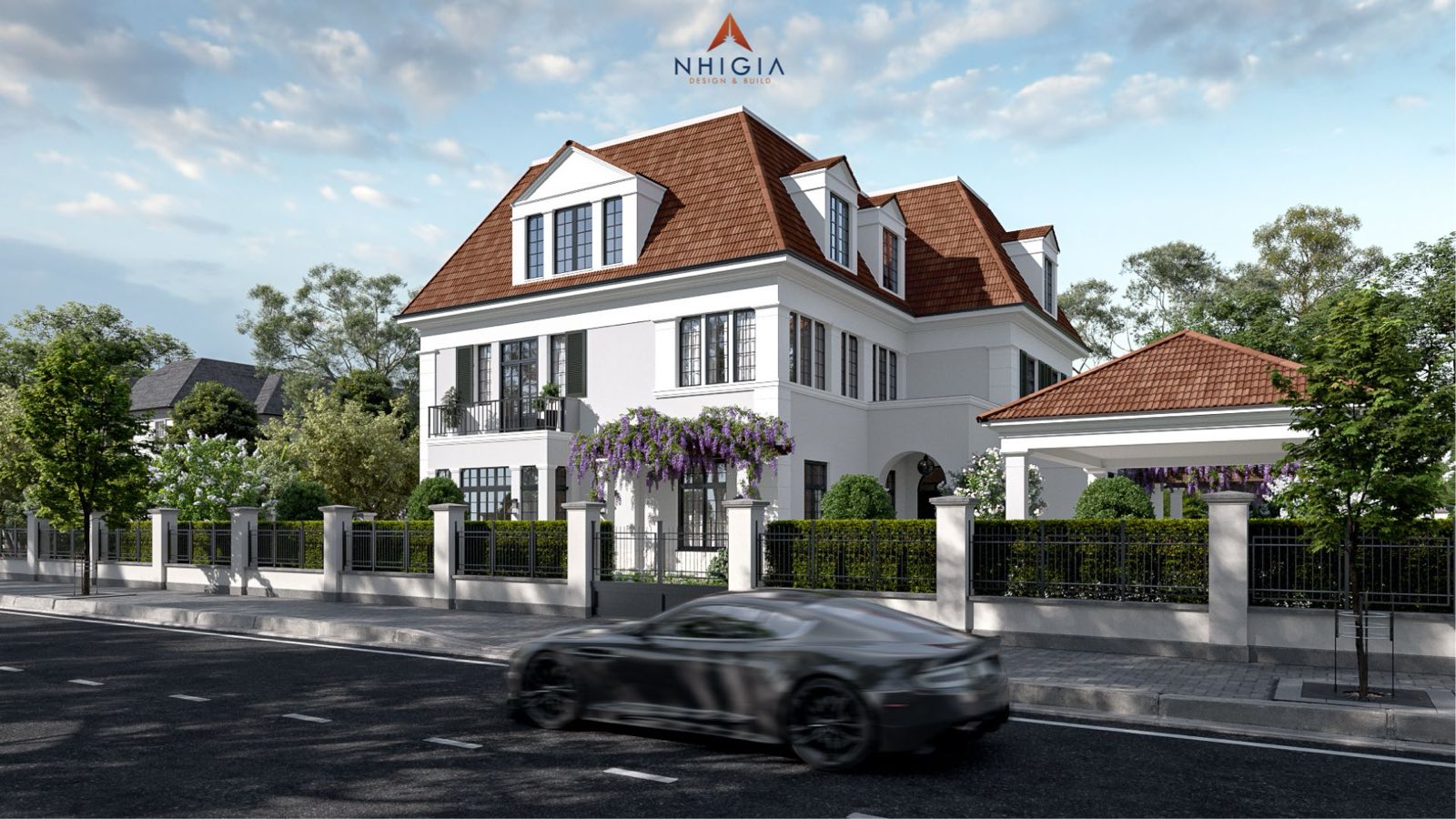 Biệt thự tân cổ điển mái ngói — Hoàng Long Manor